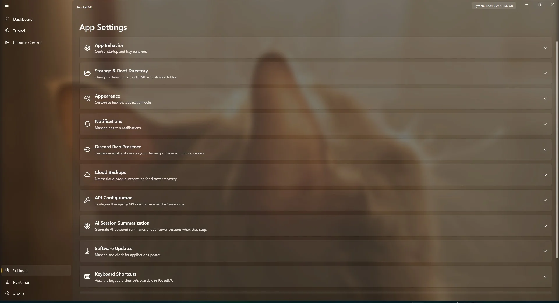 Application Preferences