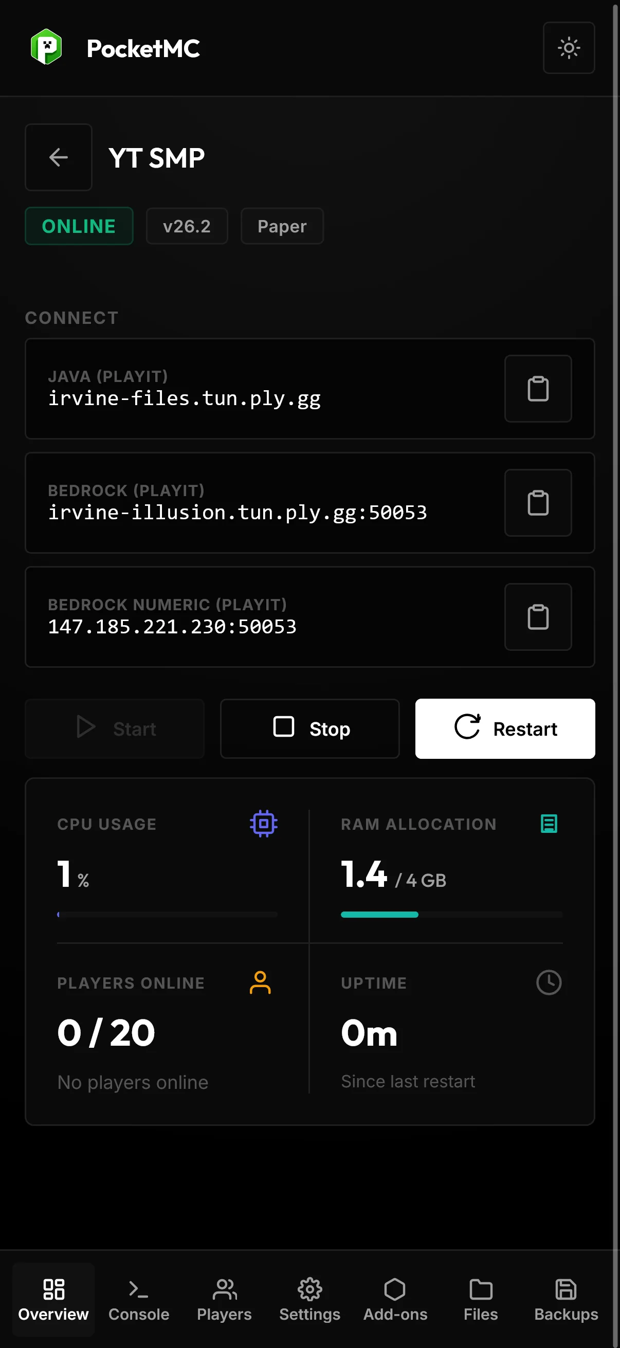 Mobile Dashboard