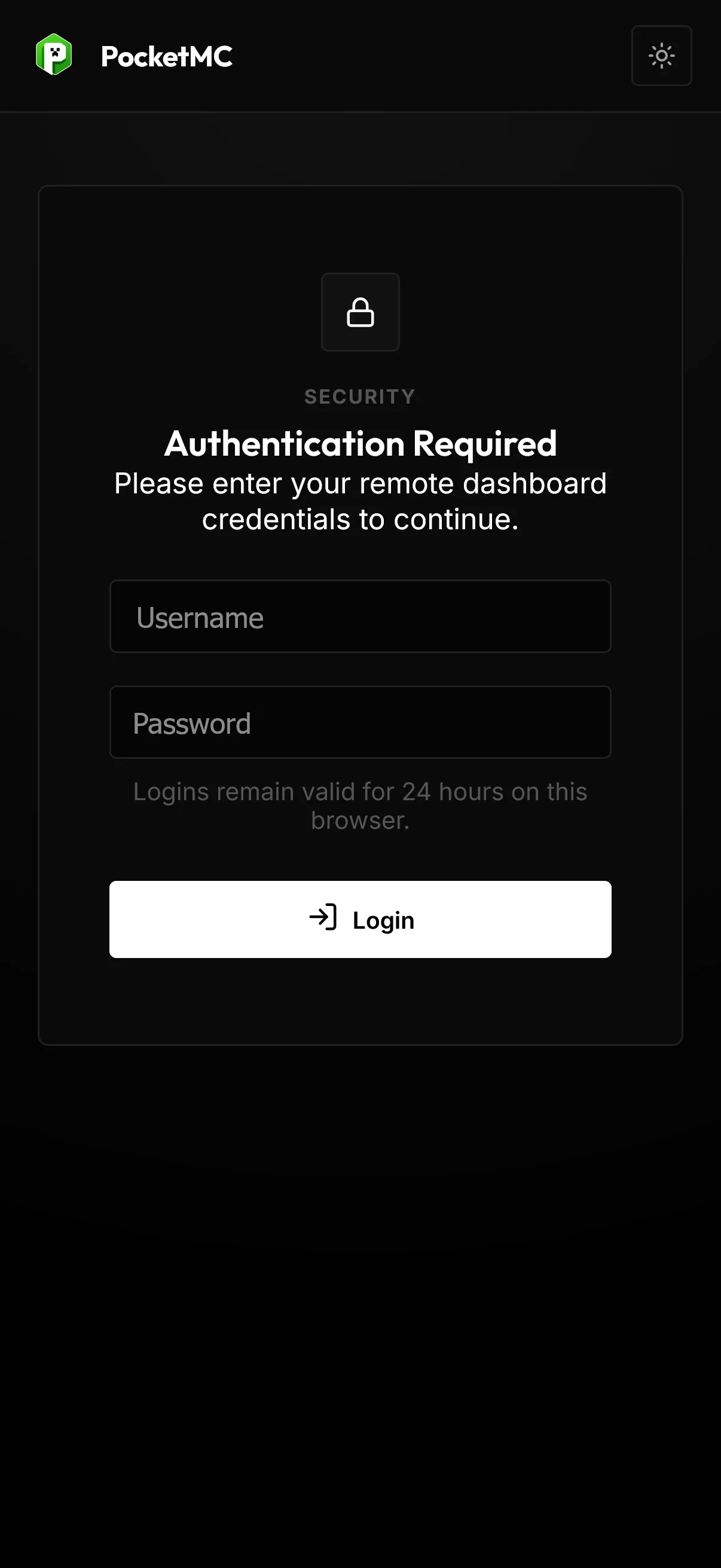 Mobile PIN Login