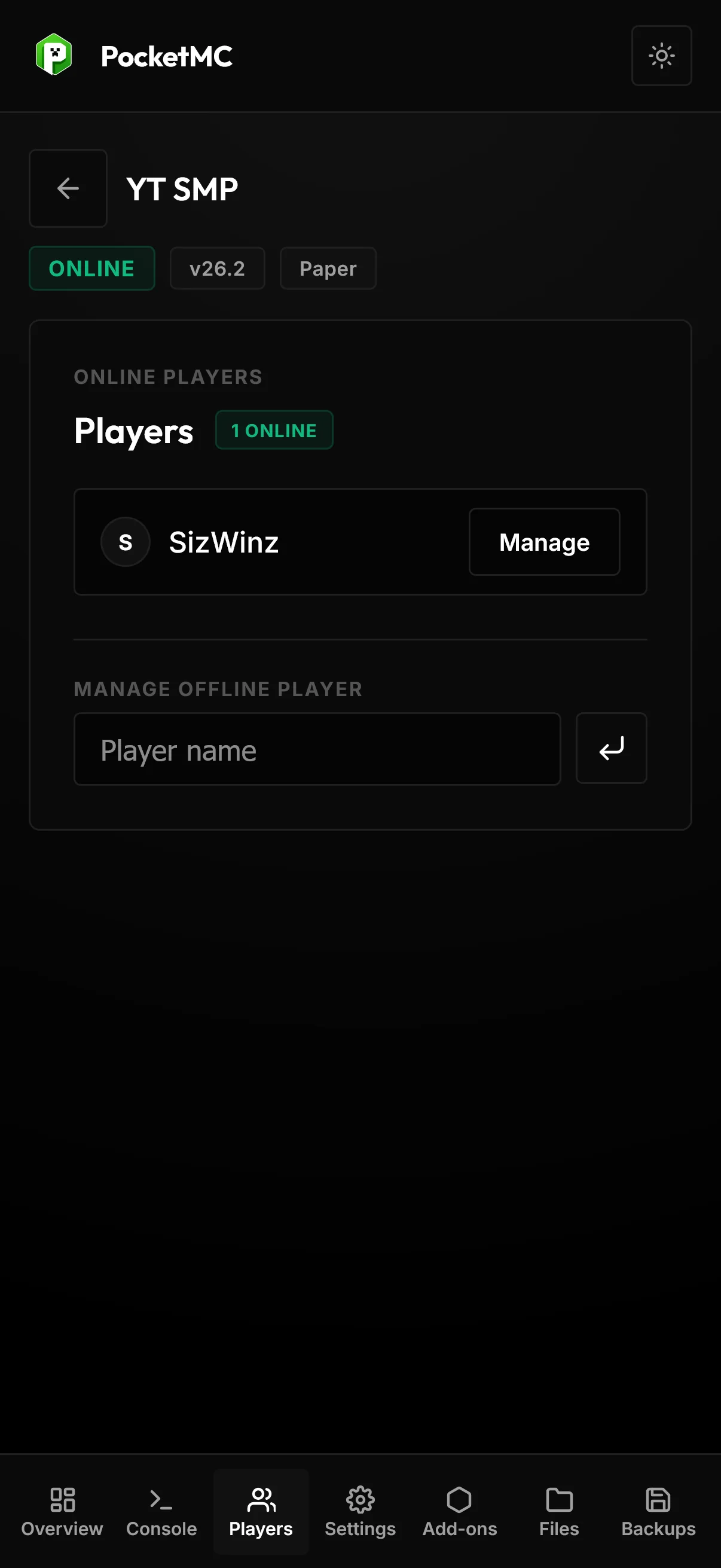 Live Player Management