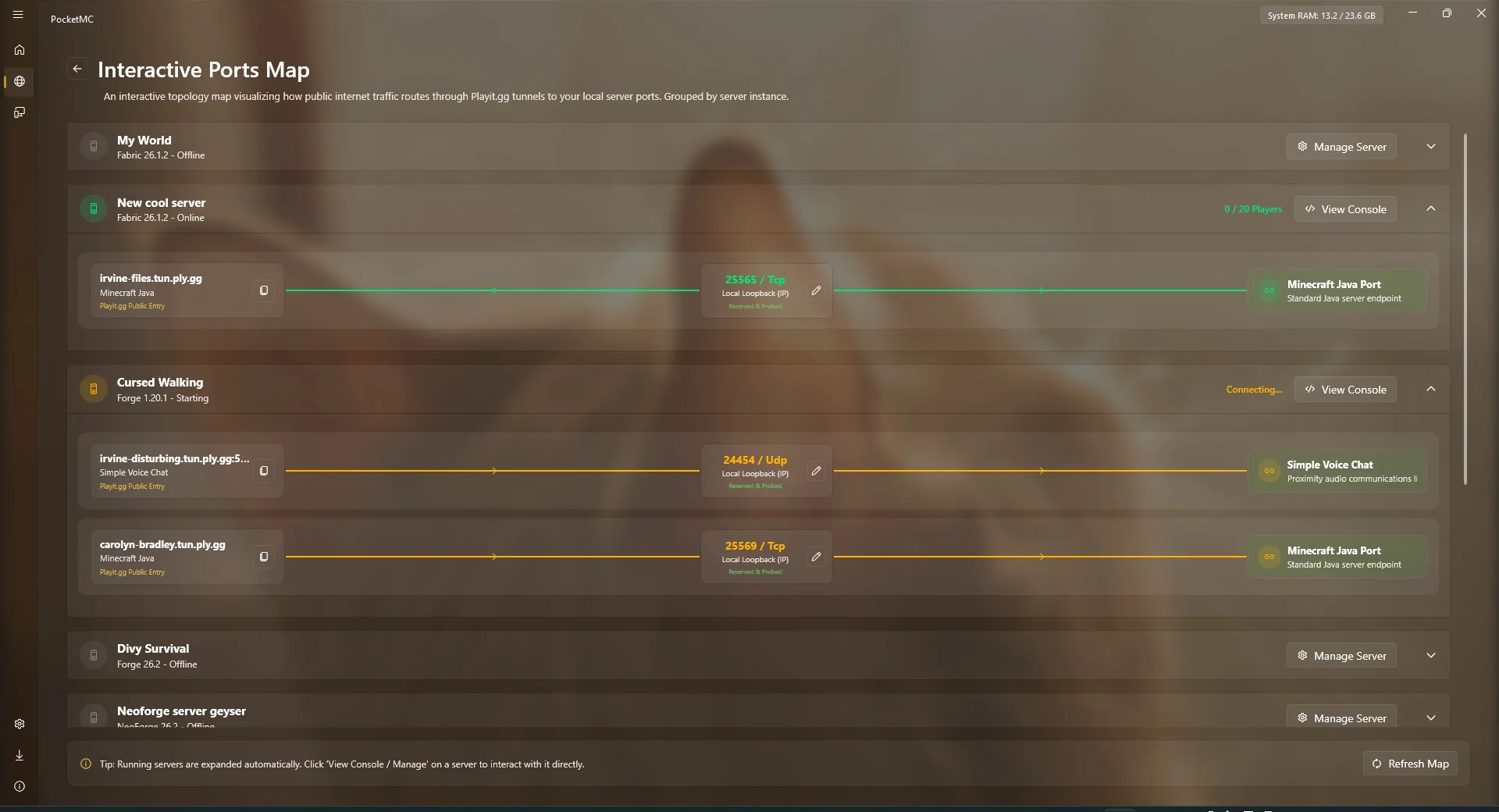 Port Mapping & Diagnostics